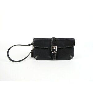 Coach Hampton Soho Black Leather Wristlet